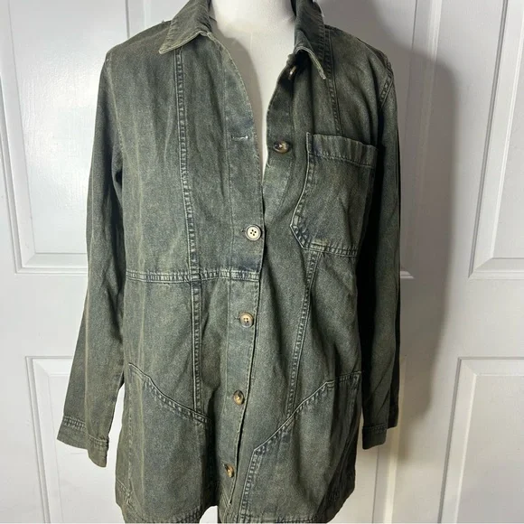 Joan Rivers Denim Shirt Jacket with Seaming Details (Size XS) - Picture 3 of 9